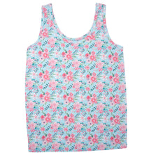 Load image into Gallery viewer, Ladies Bamboo Tank Top-Aqua Water Floral
