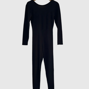 Organic Cotton Jersey Yoga Jumpsuit-Black