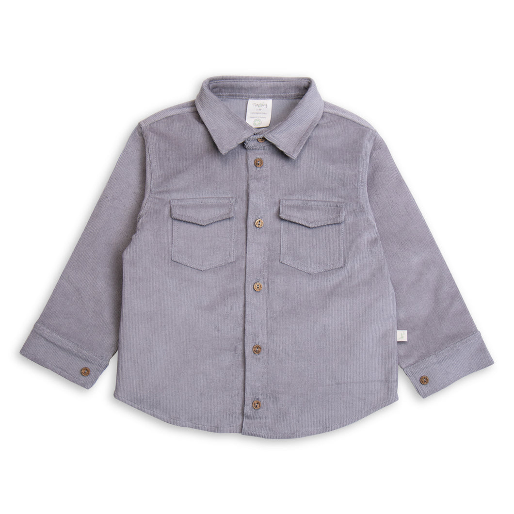 Organic Cotton Corduroy Shirt-Drizzle