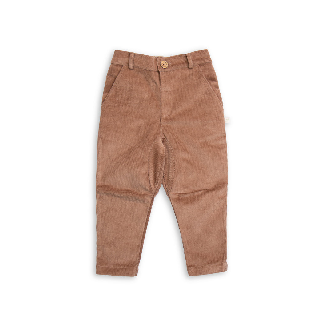 Organic Cotton Corduroy Pant-Cafe