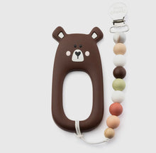 Load image into Gallery viewer, Bear Teether &amp; Clip-Brown
