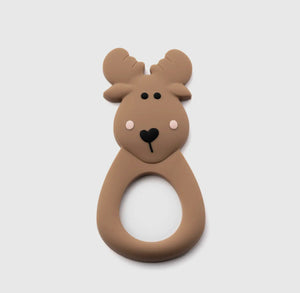 Silicone Woodland Teether-Brown Moose