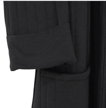 Load image into Gallery viewer, French Terry Quilted Robe-Charcoal Black
