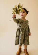 Load image into Gallery viewer, Organic Cotton Twirl Forest Dress
