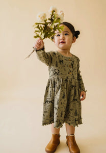 Organic Cotton Twirl Forest Dress