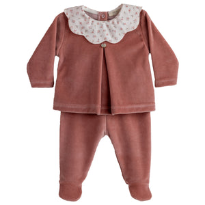 Two Piece Set-Old Rose Babygrow Set