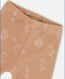 Organic Cotton Fox Top & Leggings-Tan