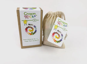 Crayon Rocks Set of 32 Colors With Muslin Bag