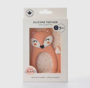 Silicone Woodland Teether-Peach Fox