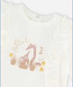 Organic Cotton Fox Top & Leggings-Tan