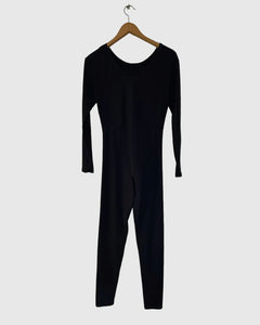 Organic Cotton Jersey Yoga Jumpsuit-Black