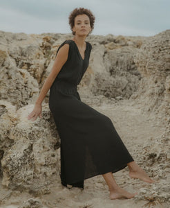 Acacia Dress Organic Muslin-Black or Navy