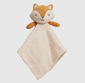 Organic Cotton Muslin Fox Snuggle Blanket
