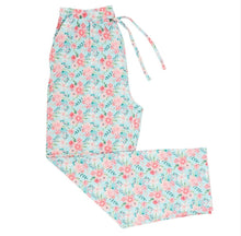 Load image into Gallery viewer, Ladies Bamboo Lounge Pant-Aqua Water Floral
