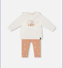 Load image into Gallery viewer, Organic Cotton Fox Top &amp; Leggings-Tan
