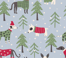 Load image into Gallery viewer, Holiday Bamboo Zipper Footie-Cozy Pups
