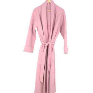 French Terry Quilted Robe-Petunia Pink
