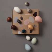 Load image into Gallery viewer, Dozen Handmade Wooden Bird Eggs In A Box
