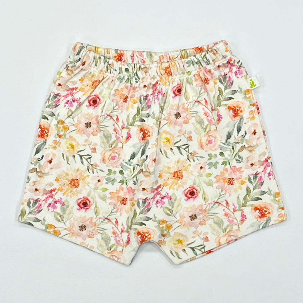 Cotton Shorts-Peony Garden
