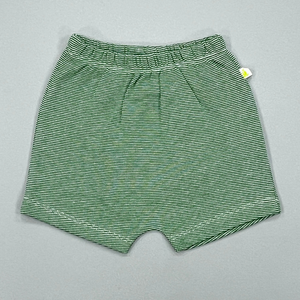 Cotton Shorts-Turf Green Stripes