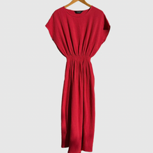 Load image into Gallery viewer, Magnolia Dress Organic Cotton Muslin-Sunfaded Red/Black
