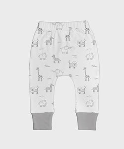 Cotton Knit Harem Pant-Zoo Animals