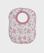 Load image into Gallery viewer, Cotton Reversible Frill Bib-Mushroom Garden
