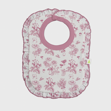 Load image into Gallery viewer, Cotton Reversible Frill Bib-Mushroom Garden
