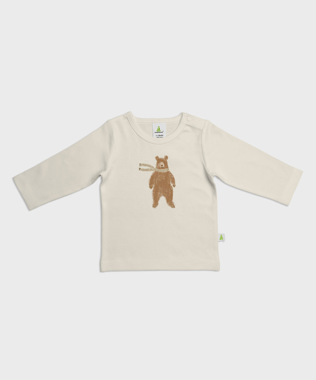 Cotton Long Sleeve T-Shirt-Bear Friend