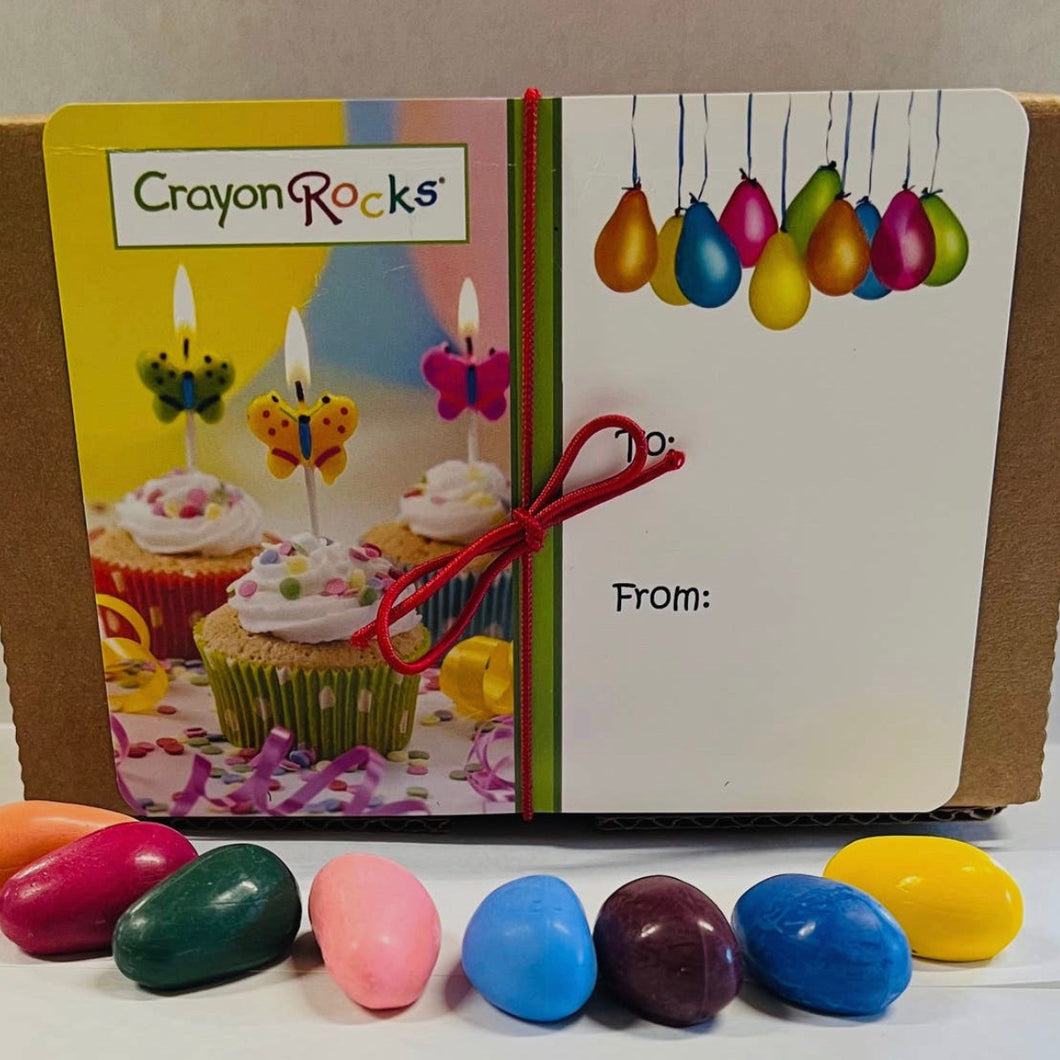 Crayon Rocks-Birthday Box