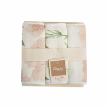 Load image into Gallery viewer, Floral 3 Pc Burp Cloth Set
